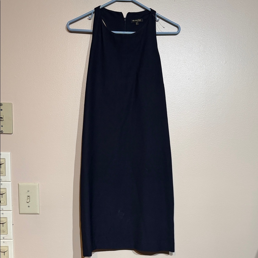 Massimo Dutti black Midi Dress